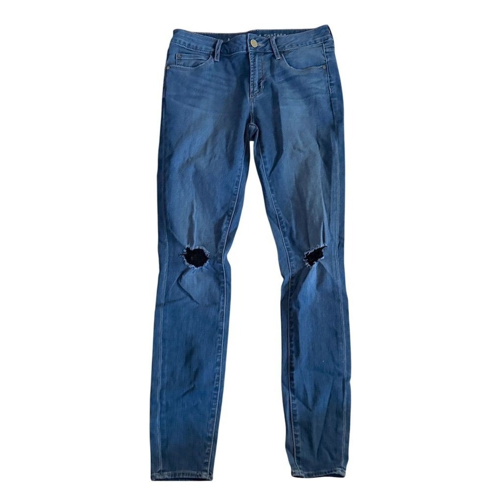 Articles of Society Womens Sarah Skinny Jeans Blue 5/6 27 Distressed flattering